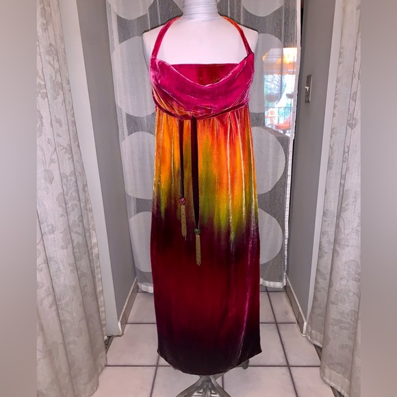 Original one of a kind Velvet Tabard dress with skirt underneath - Picture 2 of 12